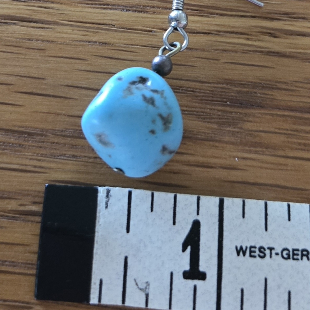 Turquoise Dangle Earrings - Picture 4 of 4